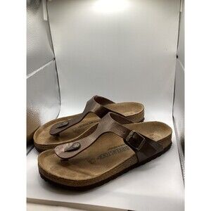 Birkenstock Sandals Bronze Gizeh Shoes 38 or 7.5